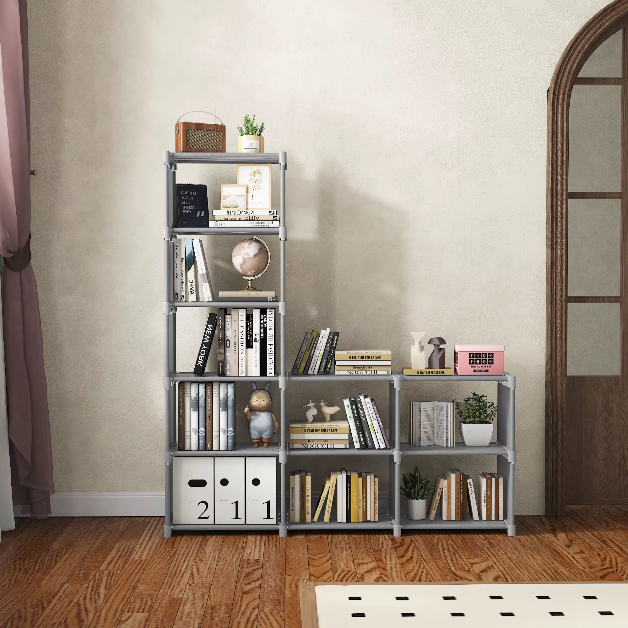 Bookshelf [Free Combination] Desktop Storage Rack Desk Storage Rack Desk Dormitory Office Desk Multi Story Bedroom Floor