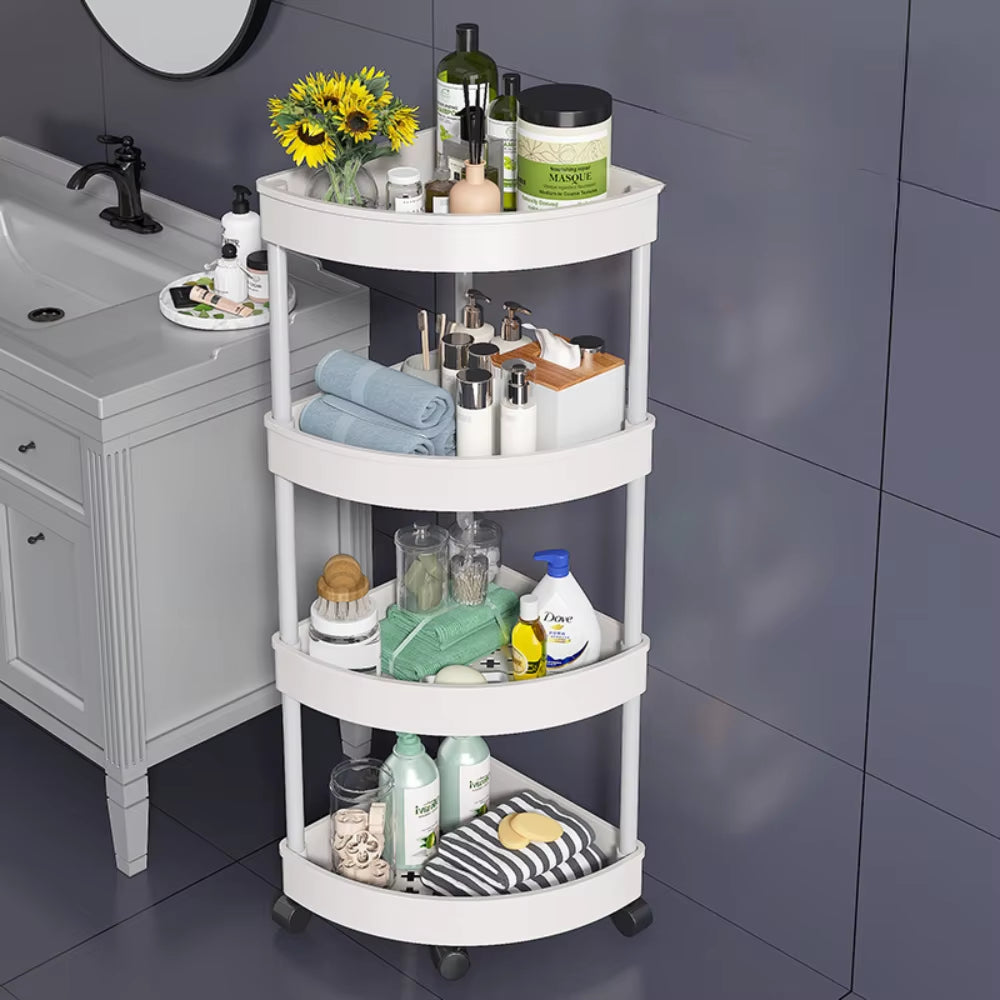 3/4/5 Tier Trolley Organizer Kitchen Gap Storage Rack Triangle Bathroom Storages Racks Bathroom Shelf Corner Storages Cabinet