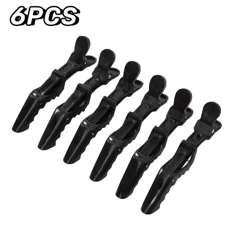 6Pcs/Lot Plastic Hair Clip Hairpin Hairdressing Clamps Claw Section Alligator Clips Barber for Styling Salon Accessories