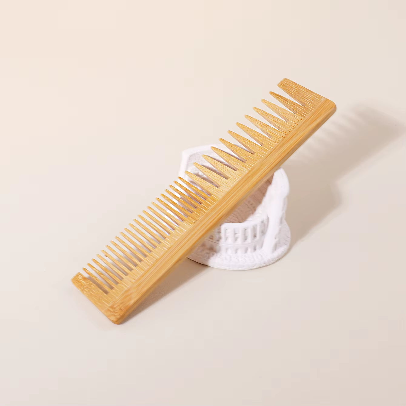 1Pc Wide and Fine Toothed Wood Comb, anti Static and anti Residue Wood Comb,Hair Removal Comb，Special for Real Hair Wigs