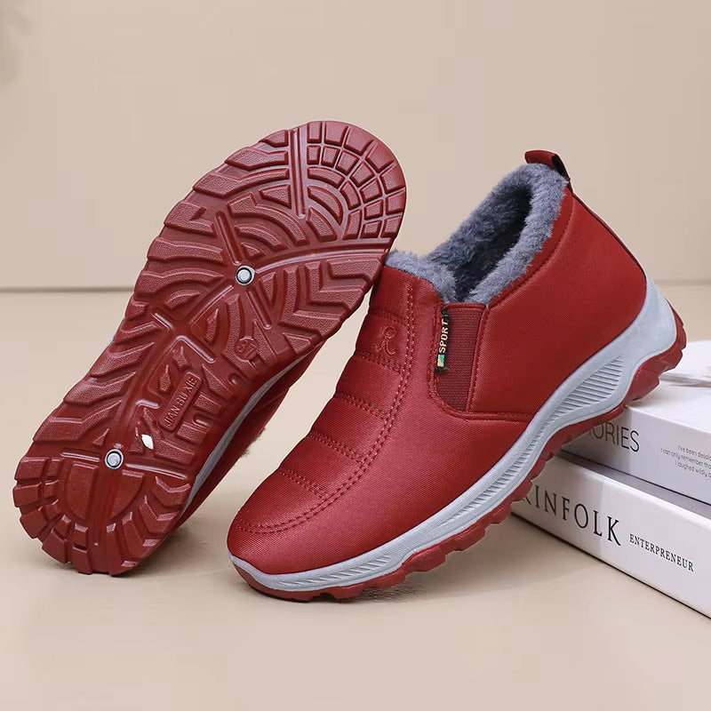 Men'S Shoes, Autumn and Winter, Old Beijing Cotton Shoes, Men'S Plush, Thickened, Warm and Wear-Resistant Walking Shoes Non Slip