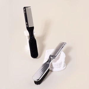 1/2Pcs Convenient and Multifunctional Travel Dual Head Brush Comb Styling Tool Integrated，Special for Real Hair Wigs