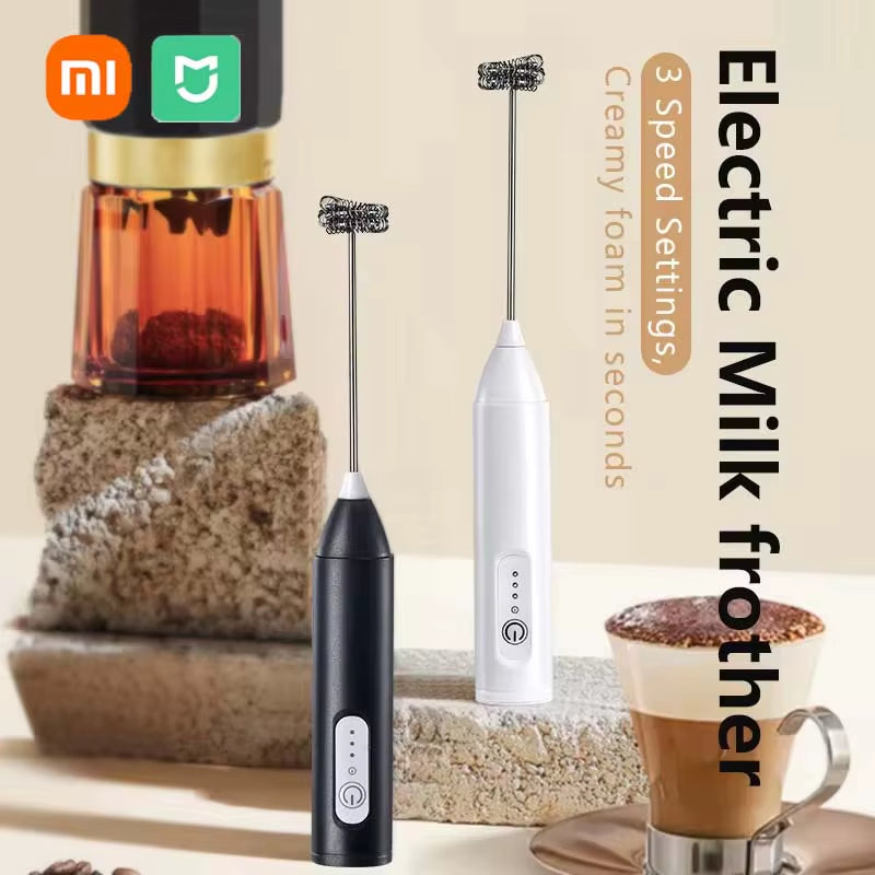 XIAOMI Electric Milk Frother Mini Handheld Wireless Powerful Type-C Rechargeable Convenience Coffee Milk Whipping Kitchen Whisks