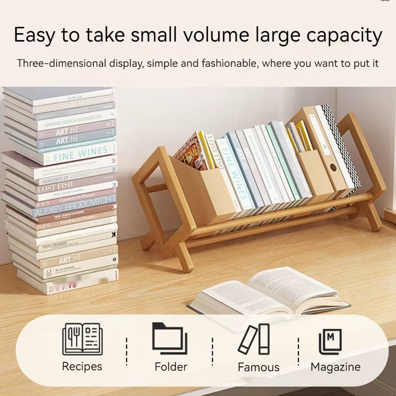 Simple Desktop Bookshelf Magazine Rack Office Documents Books Storage Shelf Student Economy Stand Utility Organizer Shelves