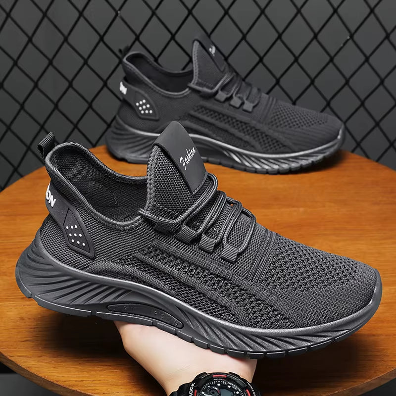 Men Casual Sport Shoes Breathable Lightweight Sneakers Outdoor Flying Weaving Running Shoes Athletic Jogging Tenis Walking Shoes