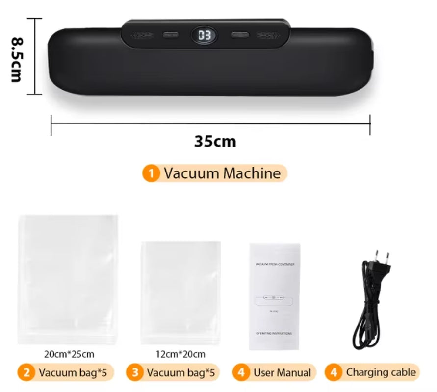 Vacuum Sealer Packaging Machine Food Vacuum Sealer with Free 10Pcs Vacuum Bags Household Vacuum Food Sealing