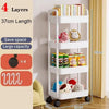 Household Multi-Layer Small Cart Storage Rack Floor to Floor Kitchen Bedroom Bathroom Storage Rack Storage Rack with Wheels