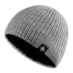 Autumn and Winter Thick Fleece Blended Knitted Hat for Men and Women