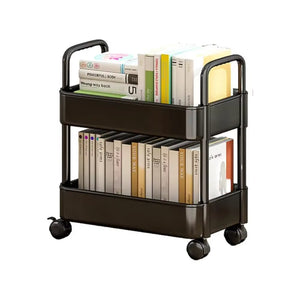 Rolling Storage Cart 20Lbs Max Load Capacity 2 Tier Utility Cart Trolley on Wheels for Kitchen Bathroom Accessories