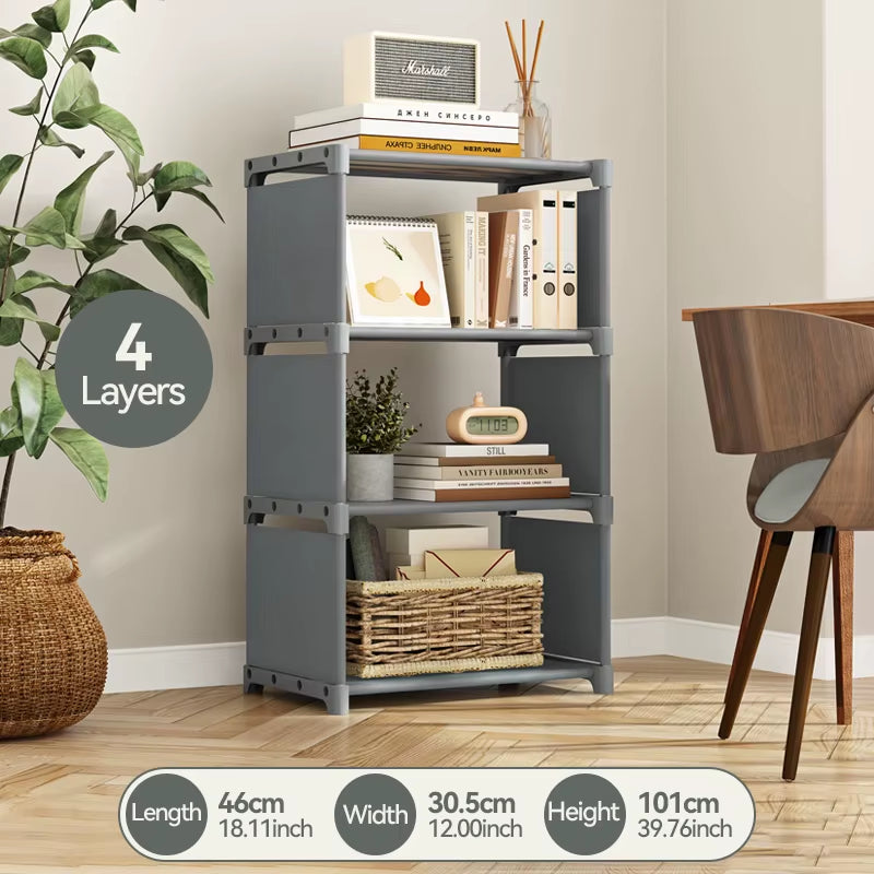 Bookshelf [Free Combination] Desktop Storage Rack Desk Storage Rack Desk Dormitory Office Desk Multi Story Bedroom Floor