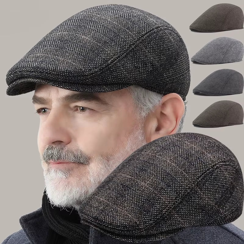 Fashion Berets Men High Quality Autumn Winter Wool Hat Herringbone Flat Cap Classical Artist Painter Hat Male Beret Caps Gorras