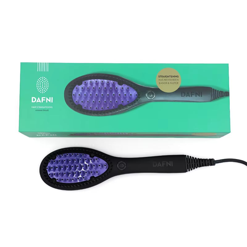 Hair Straightener Brush Ceramic Fast Straightening Heating Hot Comb Women'S Smoothing Brush Styling Tool Curling Iron