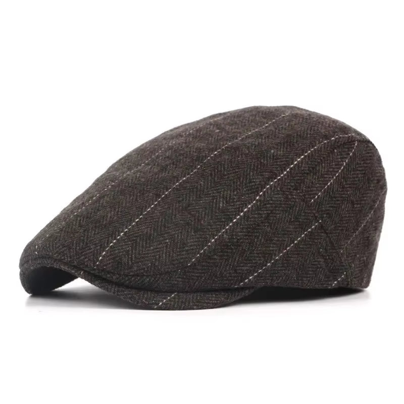 Fashion Berets Men High Quality Autumn Winter Wool Hat Herringbone Flat Cap Classical Artist Painter Hat Male Beret Caps Gorras