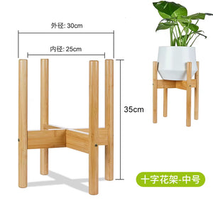 Nordic Flower Pot Rack Cross Shaped Indoor Small Flower Rack Floor Standing Storage Rack Balcony Living Room Plant Stand Shelf