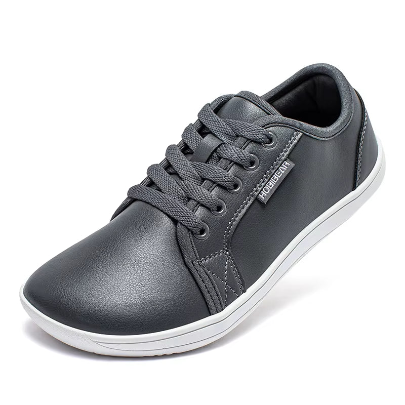 Minimalist Shoes for Men Women Wide Toe Barefoot Zero Drop Shoes Casual Artificial Leather Lightweight Walking Sneakers