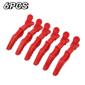 6Pcs/Lot Plastic Hair Clip Hairpin Hairdressing Clamps Claw Section Alligator Clips Barber for Styling Salon Accessories