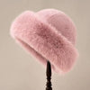 1Pcs Winter Women'S Warm Hat with Thick Velvet Imitation Fur Fashion Fisherman'S Hat Outdoor Windproof Ear Protection Hat