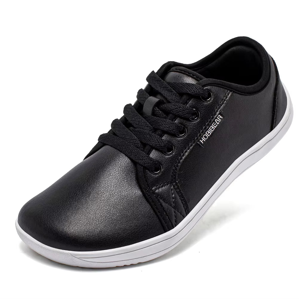 Minimalist Shoes for Men Women Wide Toe Barefoot Zero Drop Shoes Casual Artificial Leather Lightweight Walking Sneakers