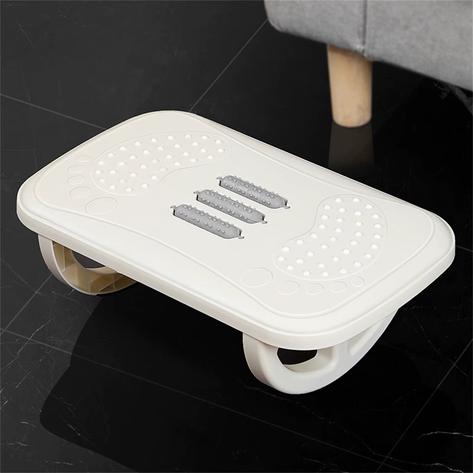 Rocking Footrest for under Desk Ergonomic Desk Leg Rest Rocker Balance Board Comfortable Foot Stool for Desk Home Office