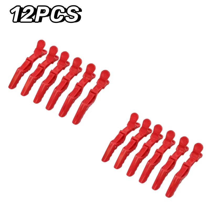 6Pcs/Lot Plastic Hair Clip Hairpin Hairdressing Clamps Claw Section Alligator Clips Barber for Styling Salon Accessories