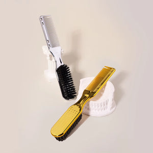 1/2Pcs Convenient and Multifunctional Travel Dual Head Brush Comb Styling Tool Integrated，Special for Real Hair Wigs