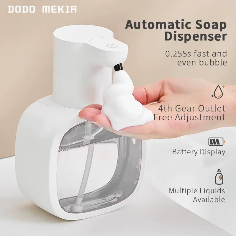 New Wall Mounted Automatic Soap Dispenser Foam Smart Hand Washing Machine 500Ml Liquid Rechargeable Bathroom Induction Sensor