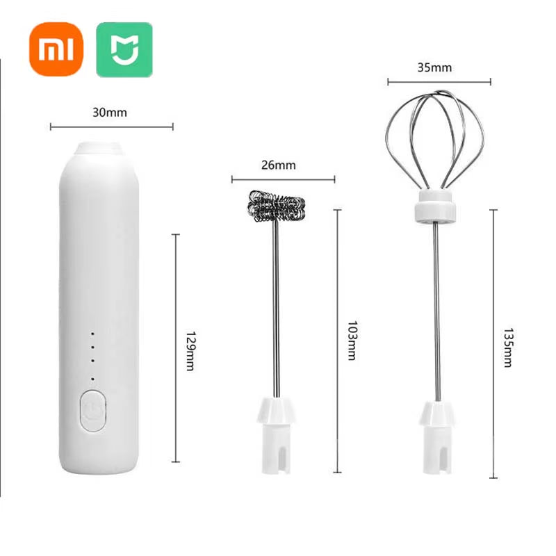 XIAOMI Electric Milk Frother Mini Handheld Wireless Powerful Type-C Rechargeable Convenience Coffee Milk Whipping Kitchen Whisks