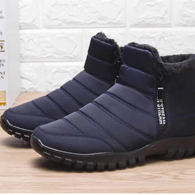 2024 Winter Men Ankle Snow Boot Waterproof Non Slip Shoe for Men Casual Keep Warm Plush Plu Size Couple Footwear Chaussure Homme