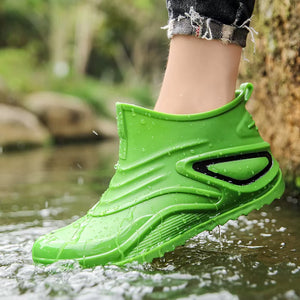 Brand Mens Rain Boots Chef Shoes Fishing Shoes Casual Waterproof Comfortable Big Size Trend Non-Slip Strong Wear-Resistant Boots