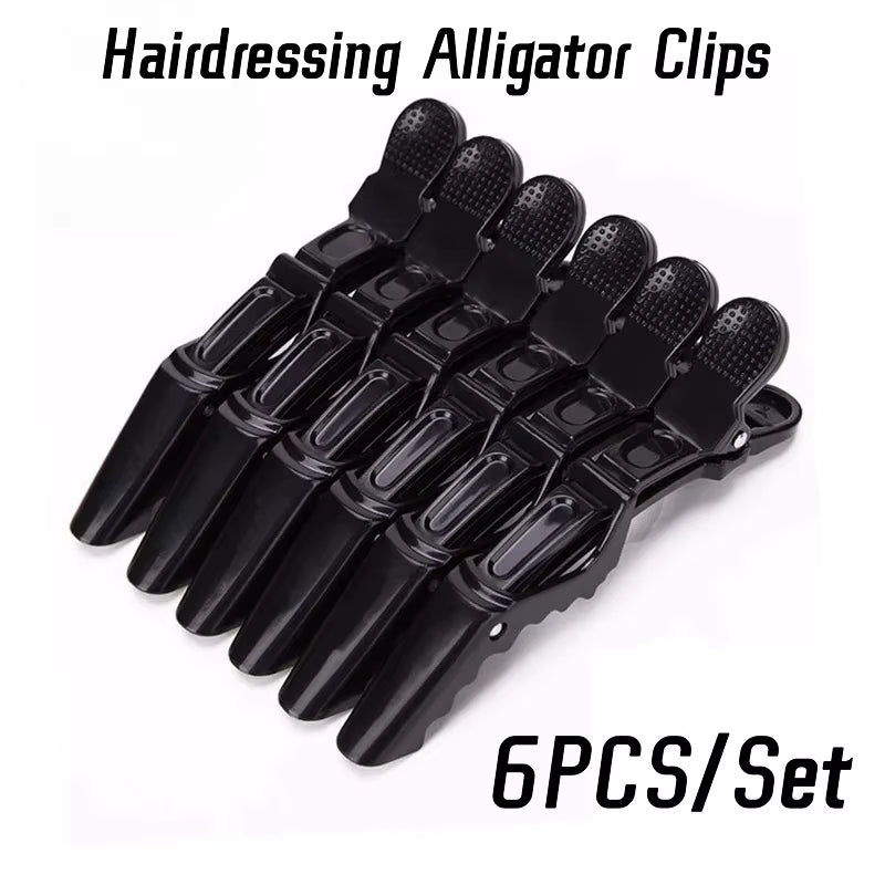 6Pcs/Lot Plastic Hair Clip Hairpin Hairdressing Clamps Claw Section Alligator Clips Barber for Styling Salon Accessories