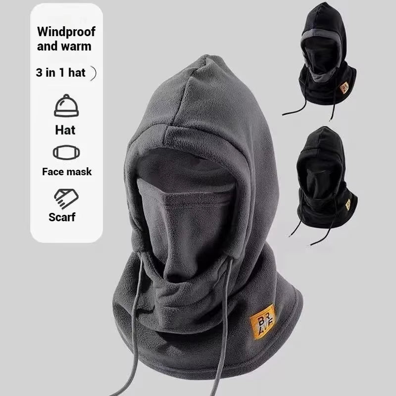 Winter Warm Hat with Mask and Neck Warmer 3-In-1 Windproof Balaclava Formen and Women Masked Hat Cycling Cold Weather Protection