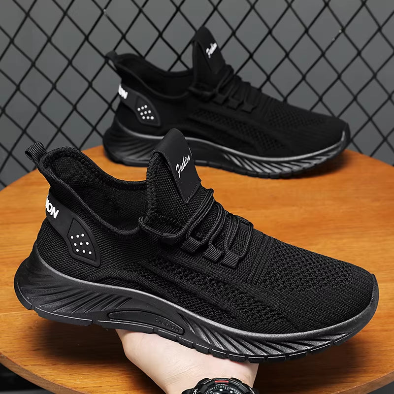 Men Casual Sport Shoes Breathable Lightweight Sneakers Outdoor Flying Weaving Running Shoes Athletic Jogging Tenis Walking Shoes