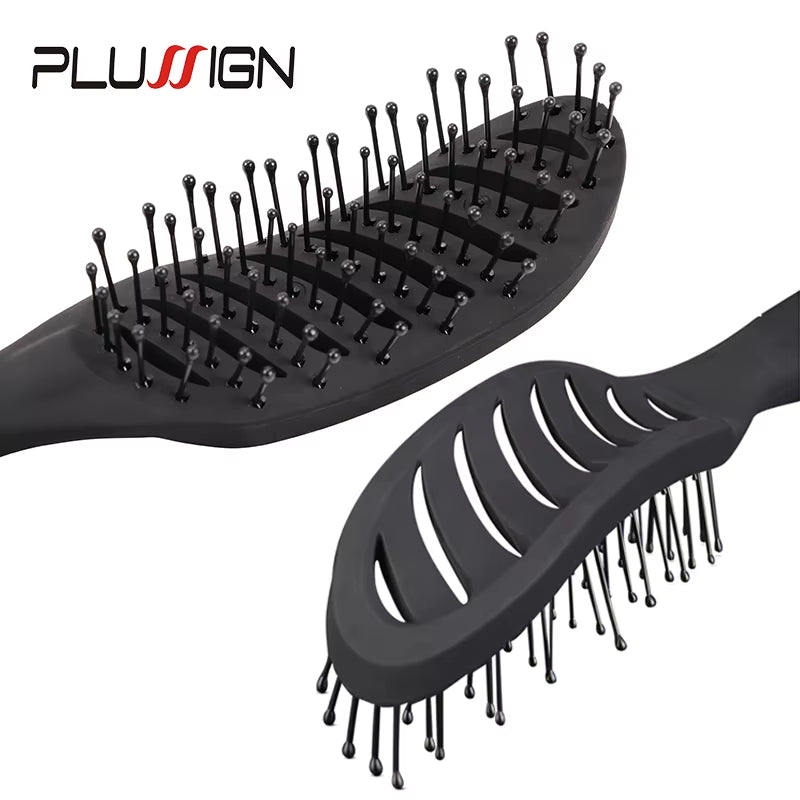 Styling Curly Hair Brush Salon Massager Comb Brush Detangling Drying Brush anti Static Curved Vent Brush Scalp Massage Comb