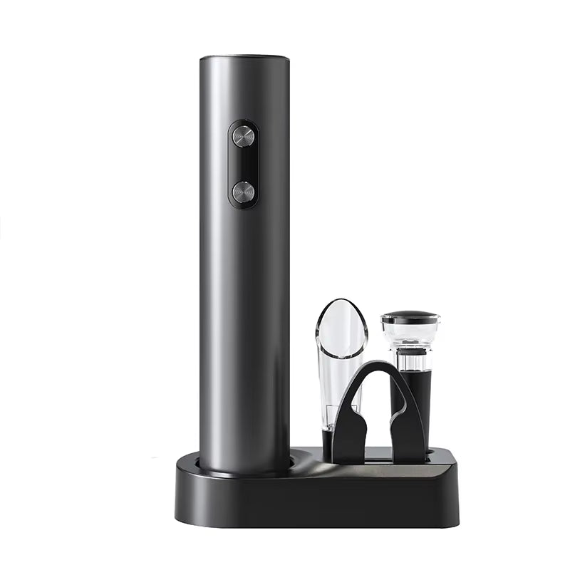 Electric Wine Bottle Opener Set Automatic Corkscrew with Aerator Pourer and Foil Cutter for Kitchen Bar Party Gifts Battery